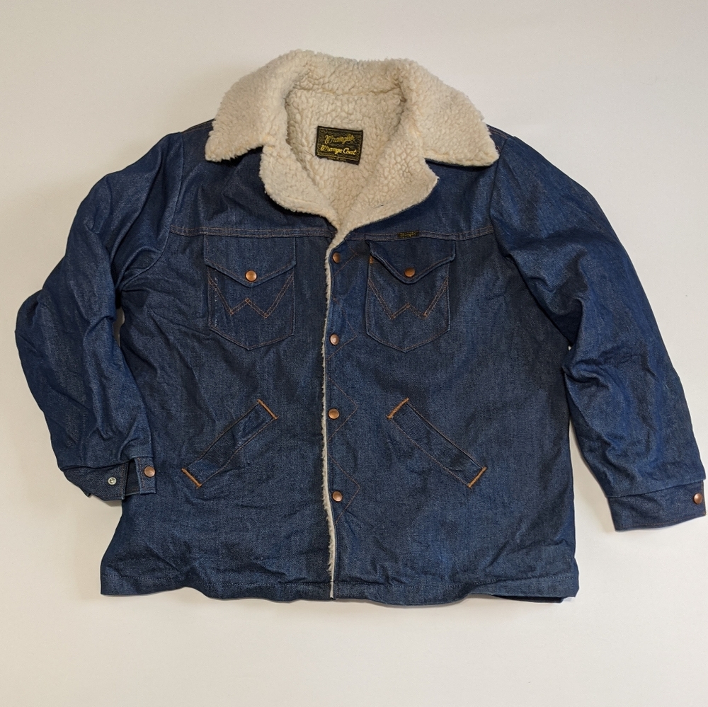 70s Wrangler denim Vintage Wrange Coat jacket - Picture 1 of 5